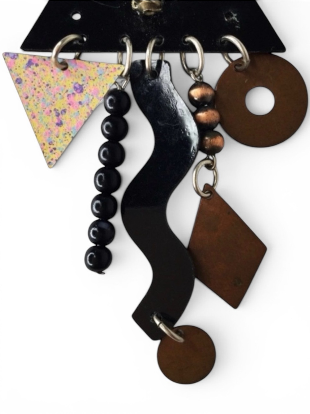 Vintage Memphis-Era Post Modern Kinetic Brooch Attributed to EVE KAPLIN - Picture 8 of 13